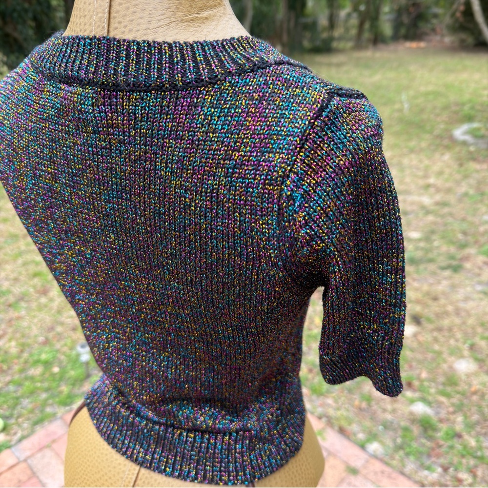 Debut Multicolor Short Sleeve Pullover Sweater - Picture 13 of 16